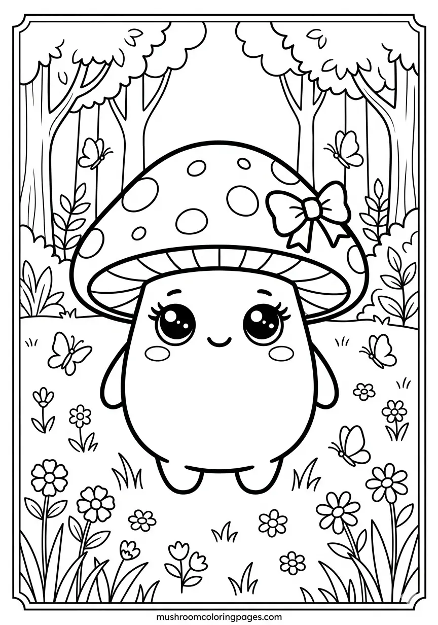 happy smily mushroom
